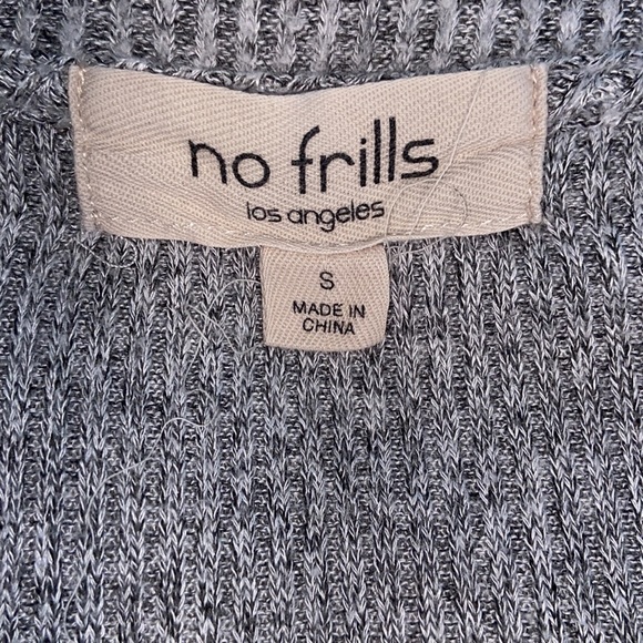 No Frills Los Angeles Ribbed V-Neck Sweater Small - Picture 3 of 4